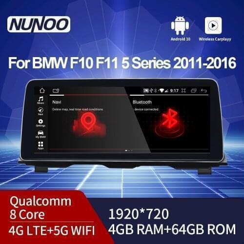 Nunoo 12.3"Android 10.0 radio Gps WIFI Navigation Radio Touch screen For BMW 5 Series 2018 f11 f10