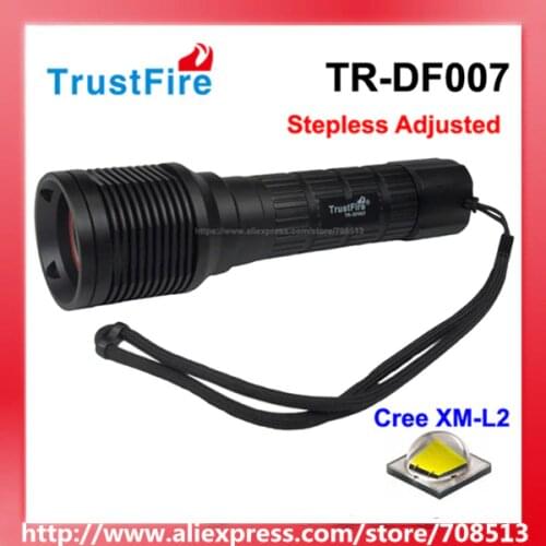 TrustFire TR-DF007 Cree XM-L2 800 Lumens Stepless Adjusted LED Diving Flashlight - Black (1x26650)