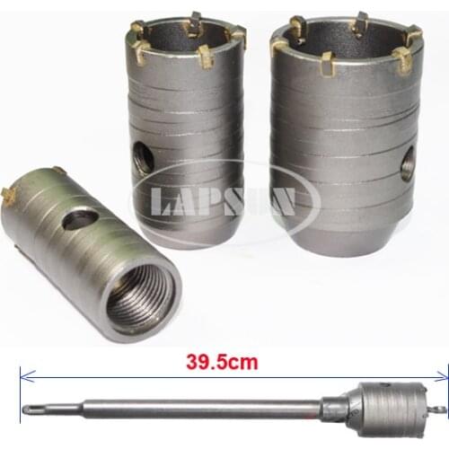 100mm Impact Wall Drill Bit Tool Kit Set Hole Saw Cutter SDS Plus / MAX Hammer Core Arbor Shaft Connector Wall Brick Stone Metal