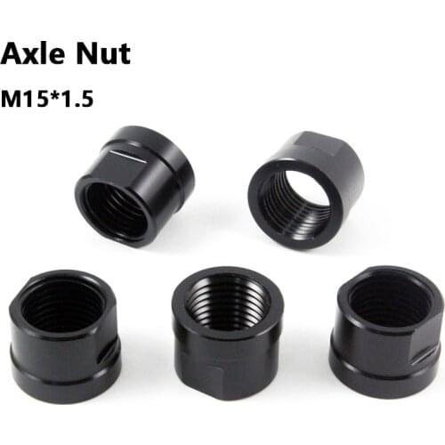 Bicycle Thru Axle Nut M15x1.5mm Axle Cap 1.5mm Thread Pitch Axle Nuts M15 Axle Screw Nuts Bicycle Accessories