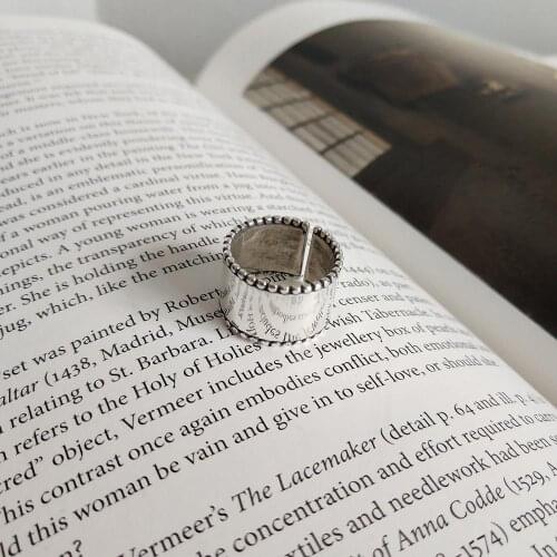 Vintage Silver Color Smooth Rings for Women Bijoux Gift Female Adjustable Size Finger Rings Anillos Wholesale