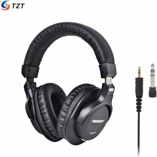 TZT FREEBOSS FB-777 Headphone Over-ear Closed Style Headset Detachable Cable 3.5mm Plug 6.35mm Adapter