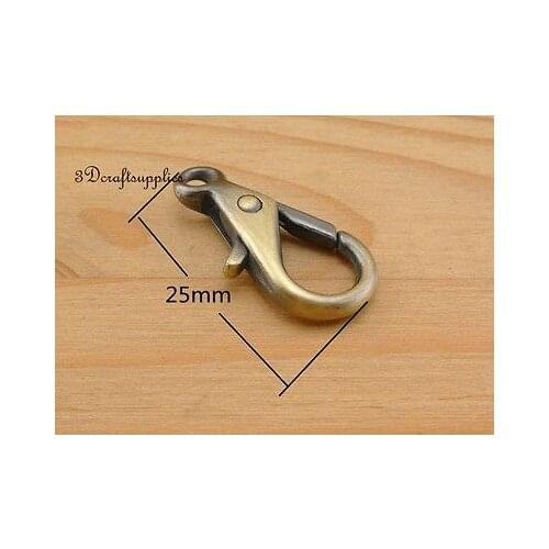 Lobster Clasps Clips Claw purse hooks Swivel snap hook anti bronze 22pcs i57
