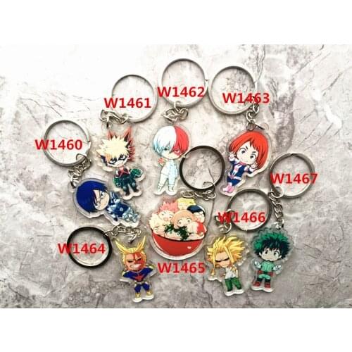 1pcs Animation Bokuno Hero Bakugou My Hero Acdemic bakugou katsuki Key Holder Double Side Keychain Keyrings Portachiavi Pendant