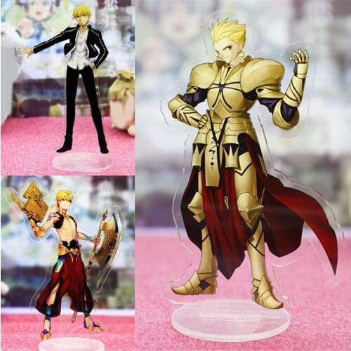 1pcs Cartoon Fate /Grand Order Anime Gilgamesh Printed Acrylic Stand Figure Cosplay Prop Desk Decor for Boy Girl Gift