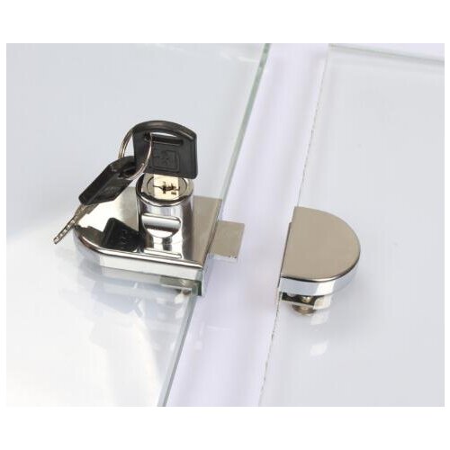 10set Display Cabinet Locks Double Glass Door Lock Showcase Locks Glass Cabinet Door Locks For 5-8MM Glass