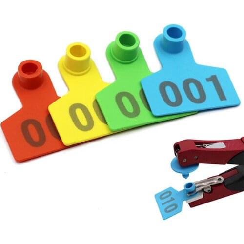 100 Pcs Livestock Pig Sheep Ear Tag Without Word Cattle Ear Card Pig Ear Number Plate Sign Importation Of Amphorated Ear Tagd