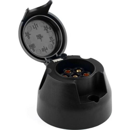 12V 7 Pin Plastic European Trailer Socket Plug Socket Adapter Converter Tow Bar Electrics Connector