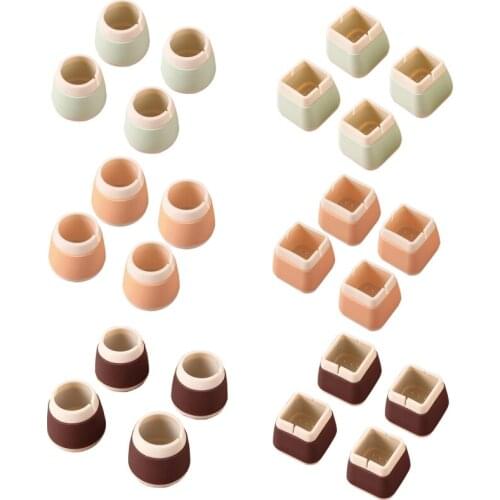 16pcs Silicone Table Chair Feet Cover Floor Protector Furniture Leg Bottom Anti-Scratch Non-Slip Protective Pad Caps