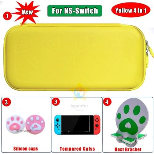 2020 Luxury Hard Protective Pouch Bag For Nintendos Switch Console NS Waterproof Case Cover Portable Bag Game Accessories 4IN1