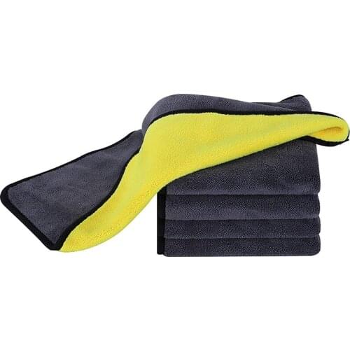 4pcs Large Microfibre Cleaning Car Detailing Soft Cloths Car Care Polishing Car Wash Towel Cleaning Cloth Washing Accessories