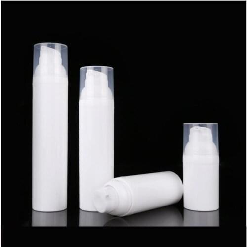 50ml white airless vacuum pump lotion bottle lotion emulsion eye serum essence hyaluronic skin care cosmetic packing