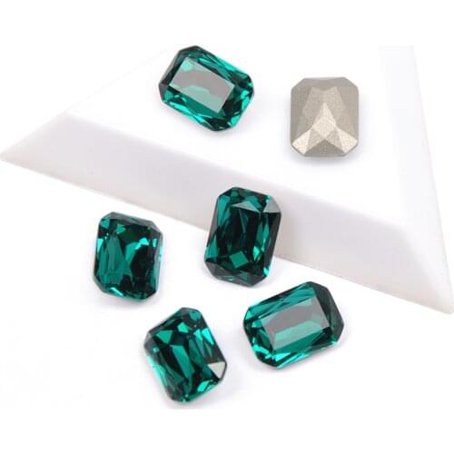 CTPA3bl 4627 Top Quality Crystal Stones Blue Zircon Color Octagon Shape Rhinestone Popular Glass Strass For Nail Art Decorations