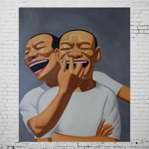 Oil Painting on Canvas Hand Painted Modern Home Decor Wall Art Picture for Living room Yue minjun Funny Seaman 20x24Inch