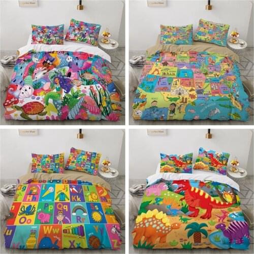 3D Cartoon Home Bedding Sets Bed Linen Duvet Cover With Pillowcase King Single Queen Twin Size Spring 2021 Kids Children babys