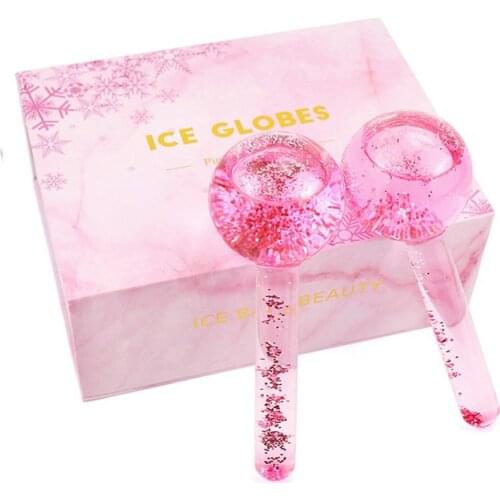 Beauty Ice Hockey Energy Beauty Crystal Ball Facial Cooling Ice Globes Water Wave Face And Eye Massage Skin Care
