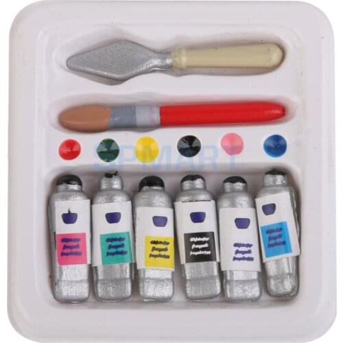SPMART Dollhouse Miniature Mini Pigment Set for 1/12 scale