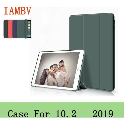 New Case for iPad 10.2 inch TPU soft shellleather Smart Wake Tablet Case for ipad A2197 A2198 A2199 A2200