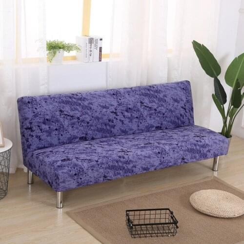 Solid Universal Anti-dirty Blue Red Armless Couch Sofa Covers For Living Room Stretch Bed Covers Elastic Sofa Bed Slipcovers