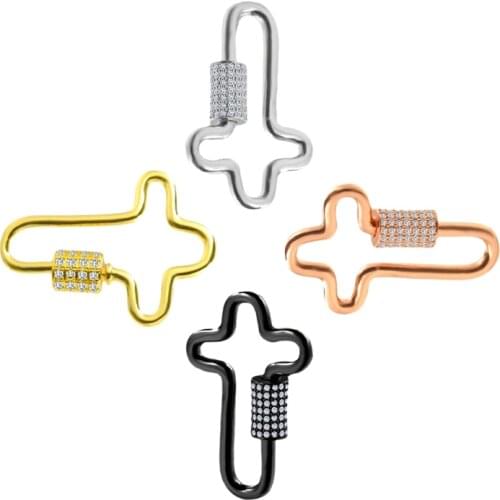 Personality New Product Micro-inlaid Zircon Accessories DIY Cross Accessories Mountaineering Bracelet Threaded Jewelry