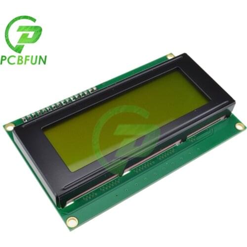 IIC I2C Interface Serial Por 20X4 2004 LCD Yellow Display Module 0022 Sofware Version With Backlight For Arduino GND VCC SDA SCL