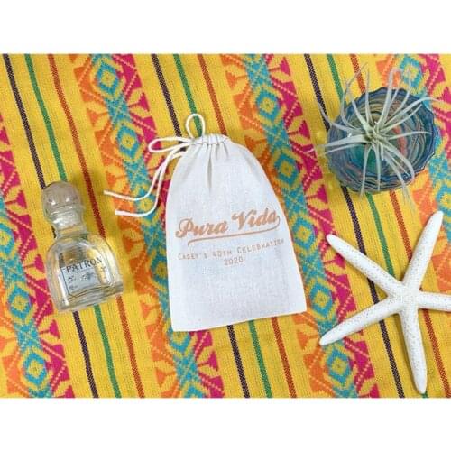 Bachelorette party bag custom wedding welcome gift bags Beach drawstring bag survival kit hangovers Kit bag thank you gift bag