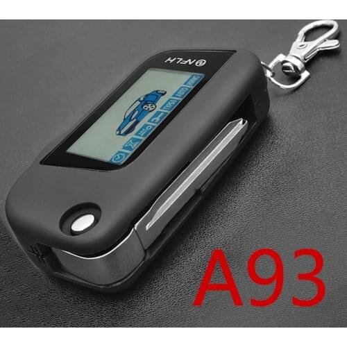 A93 Uncut LCD Remote Control Starter Key Fob Chain for Starline A93 uncut blade car flip remote Burglar Alarm System keychain