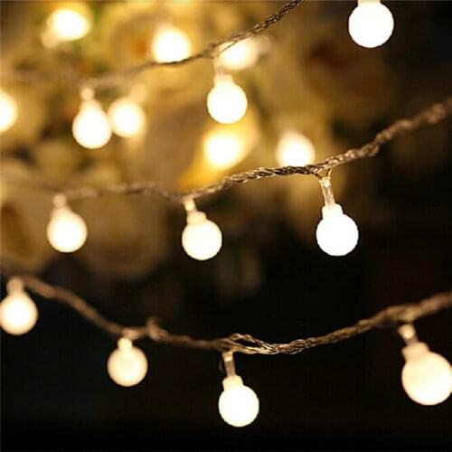6M 40 Led Christmas Tree Garland String Xmas Decoration Outdoor Ball Curtain Navidad Curtain Fairy Holiday Lights EU Plug 220V
