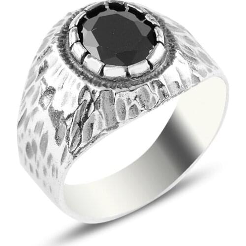 Silverlina Silver Black Zircon Stone Ring