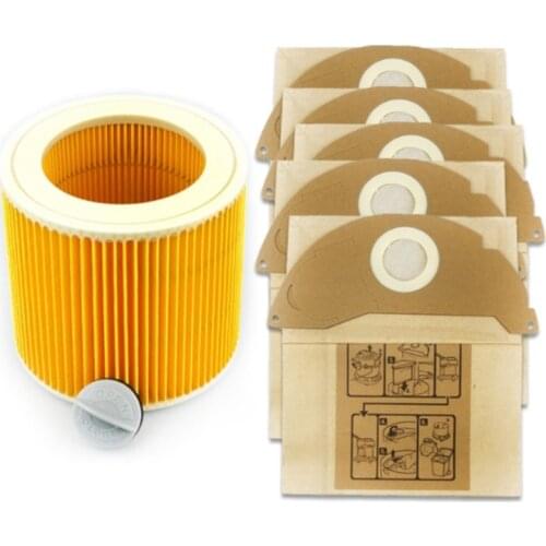 Replacement Vacuum Cleaner Filter Dust Paper Bag for KARCHER WD2250 A2004 A2054 MV2 Efficient Dust Collection Bags