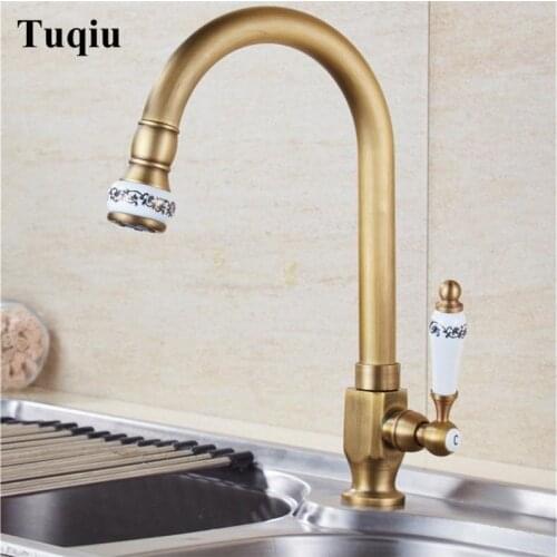 Single Cold tap Antique Brass Deck Mounted Basin sink faucet cold faucet Single Cold Basin Faucet Bathroom Faucet