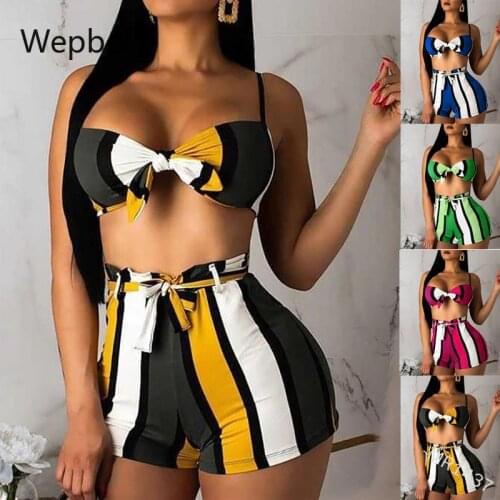 Wepbel Striped Swimwear