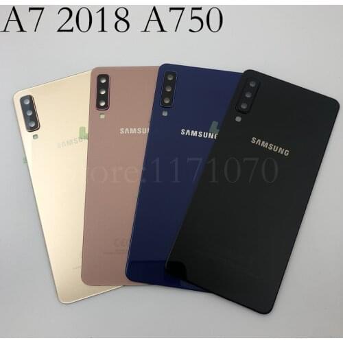 For Samsung Galaxy A7 2018 Back Battery Cover A750 Case A750F SM-A750 Rear Door Housing Glass Panel Replacement Parts