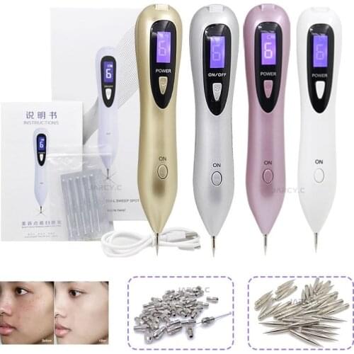 LCD Plasma Pen 9 level Laser Mole Removal Pen Freckle Wart Dark Spot Remover Tool Tattoo Removal Machine Skin Care Beauty Device