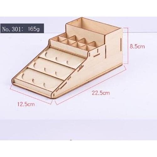 Wooden Diy Pigment Bottle Drawer Storage Organizer Holes Color Paint Ink Brush Stand Rack Durable Simple Racks Modular Holder