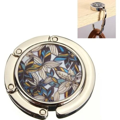 1pc Metal Foldable Bag Purse Hook Bag Hanger Rack Holder Shell Bag Folding Table -46