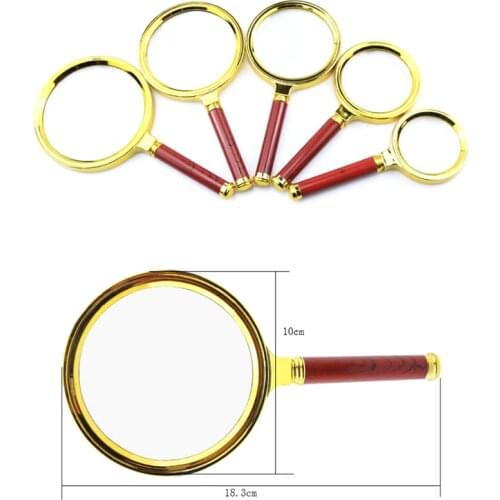 1pc Portable Magnifying Glass 10X Handheld 60/70/80/90/100mm Portable Magnifier