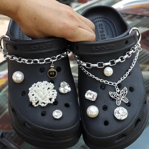10pcs/set Shoe Decoration Buckle croc Charms bracelets crystal diamond Accessories DIY Combination Jibz Gifts friends gift