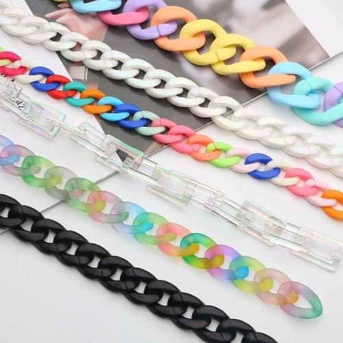 10Pcs Mix Size Colorful Acrylic Twisted Chains Assembled Parts Beads Diy Dangle Earrings Making Jewelry Findings Accessories