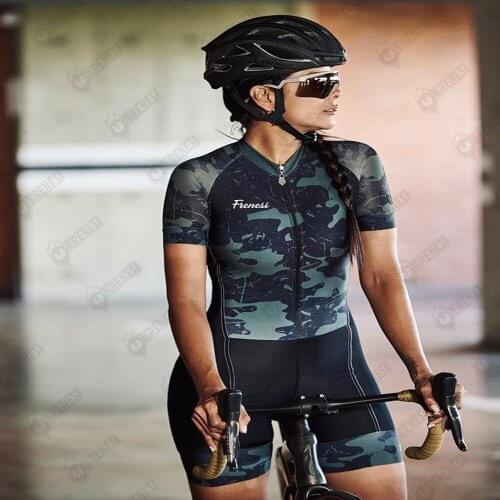 2021 Frenesi Womens Cycling Outfits Cycling Jumpsuit Bicicleta Triathlon Summer Ciclista Sport Bicycle Roupa Ciclismo Skinsuits