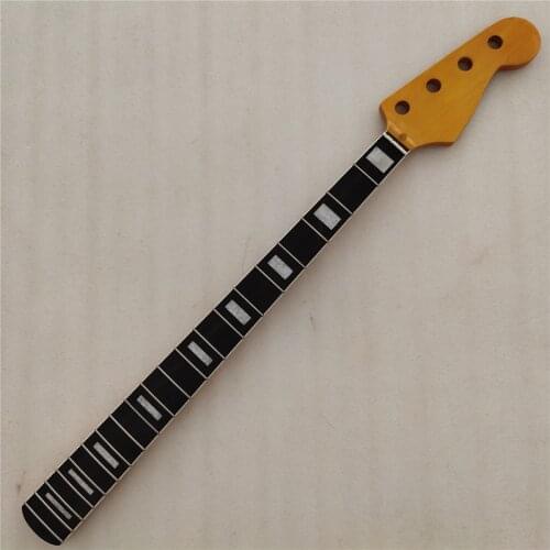 4 String Maple 20 frets JAZZ Bass Guitar Neck Replacement Ebony Fingerboard 34 Inch