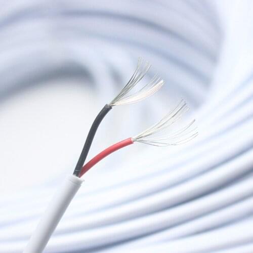 5metre 2Core Red+Black 22AWG USB 2.5mm/3.5mm/6.35mm Plug mini XLR Charging Cable OD3.5mm 17*0.14TS*2C the Power for Phone Wire