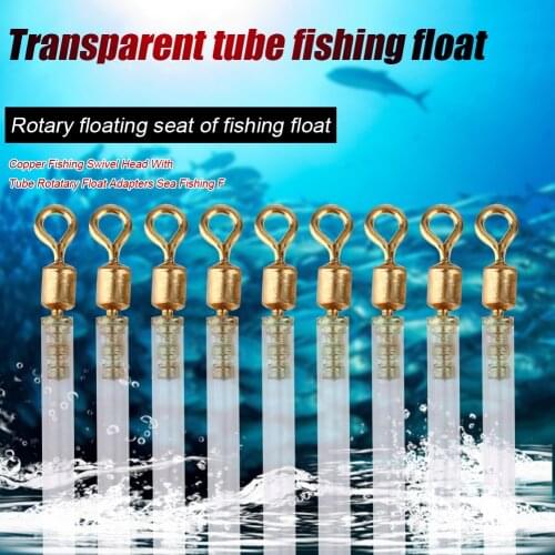 50pcs Head Rotating Float Adapters Floats Accessories Fishing Swivel Sea Fishing for Outdoor Fishing Portable Accessories