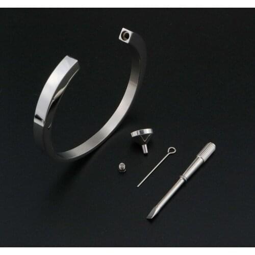 60MM Diameter Keepsake Memorial Bangle Ash Canister Cremation Urn Wish Vial Prayer Bracelet Stainless Steel 1900262