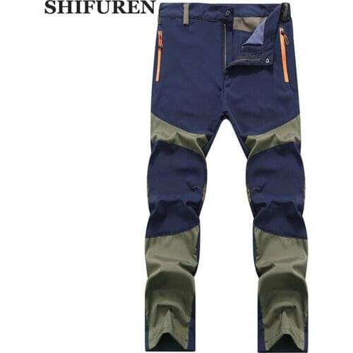 SHIFUREN Summer Men Hiking Quick Dry Pants Breathable Outdoor Sports Trekking Pants Camping Climbing Mountain Fishing Trousers