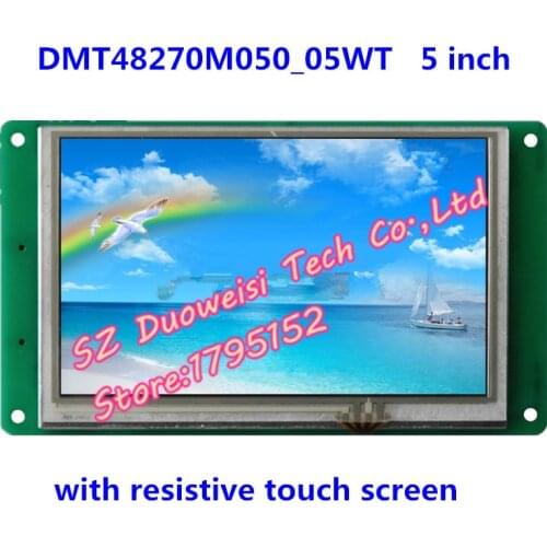 DMT48270M050_05WT 5 inch Mini serial screen resistive touch screen LCD module DGUS