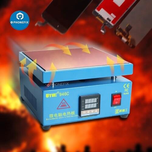 UYUE 946C Heating Station Electronic Hot Plate Maintenance Preheating Platform for BGA PCB SMD Phone LCD Touch Screen Separate