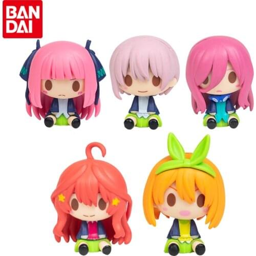 Bandai Genuine Gashapon The Quintessential Quintuplets Nakano Nino Nakano Miku Nakano Itsuki Anime Action Figures Gacha Toys