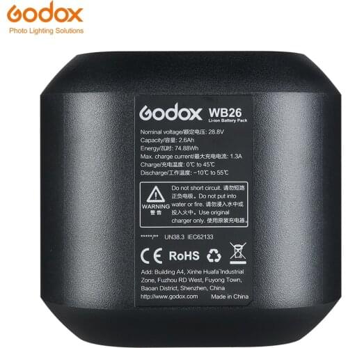 Godox WB26 2.6Ah AD600PRO Lithium battery for AD600PRO AD600 PRO