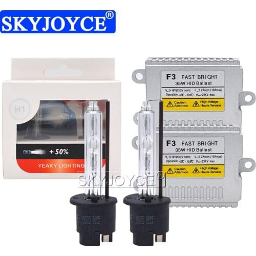 SKYJOYCE AC Ballast HID Conversion Kit Xenon 35W Yeaky H7 D2H H3 H11 H1 Car Light Xenon Bulb F3 Fast Start Slim Digital Ballast
